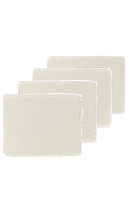 HAWKINS NEW YORK Essential Cotton Placemats Set Of 4 in Ivory by HAWKINS NEW YORK