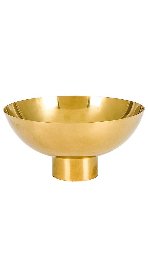 HAWKINS NEW YORK Essential Medium Footed Bowl in Metallic Gold by HAWKINS NEW YORK