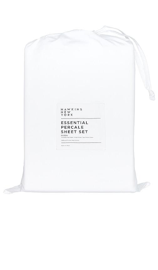 HAWKINS NEW YORK Essential Percale Bedding Queen Sheet Set in White by HAWKINS NEW YORK