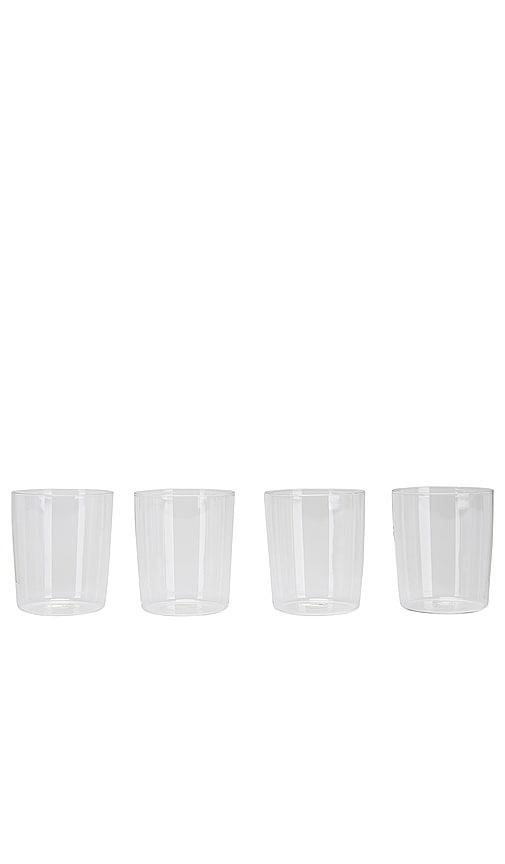 HAWKINS NEW YORK Essential Set Of 4 Medium Glasses in White by HAWKINS NEW YORK