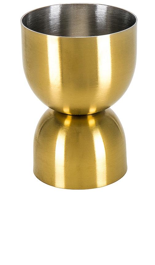 HAWKINS NEW YORK Simple Jigger in Metallic Gold by HAWKINS NEW YORK