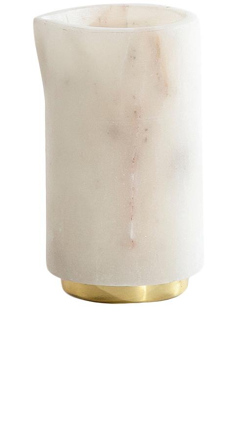 HAWKINS NEW YORK Simple Marble and Brass Creamer in White by HAWKINS NEW YORK