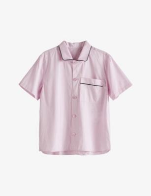 Outline Contrast-Trim Cotton Pyjama Shirt by HAY