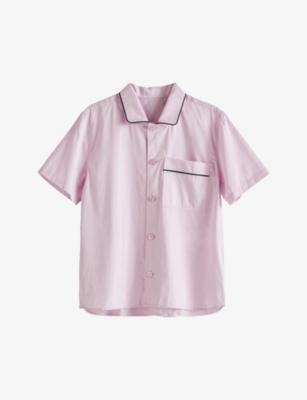 Outline Contrast-Trim Cotton Pyjama Shirt by HAY