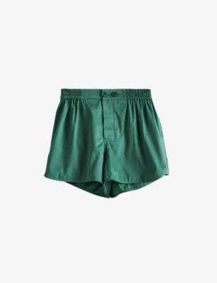 Outline Contrast-Trim Cotton Pyjama Shorts by HAY