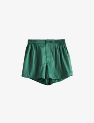 Outline Contrast-Trim Cotton Pyjama Shorts by HAY