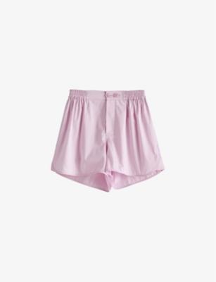 Outline Contrast-Trim Cotton Pyjama Shorts by HAY
