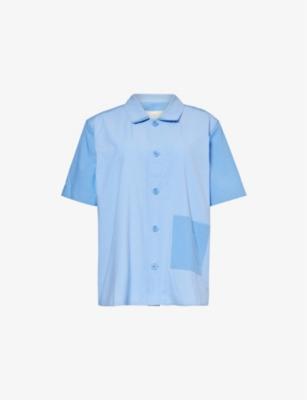 Outline relaxed-fit short-sleeve cotton pyjama shirt by HAY