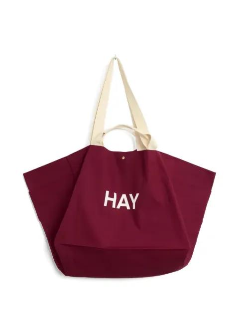 Weekend logo-print canvas tote bag by HAY