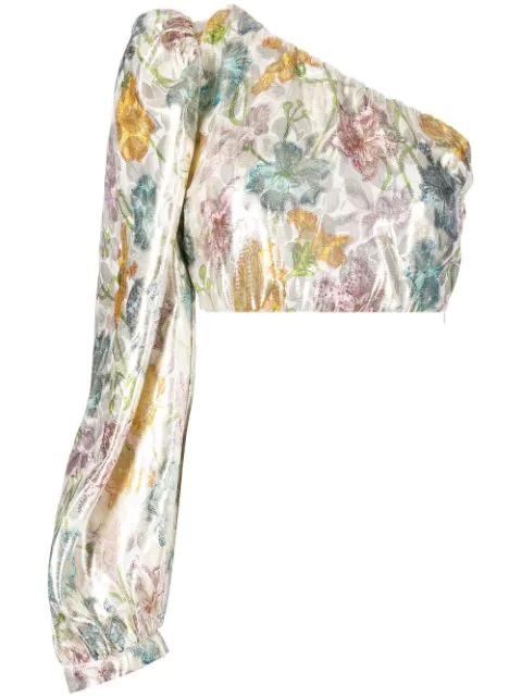 Shimmering Bonita Silk Jacquard top by HAYLEY MENZIES