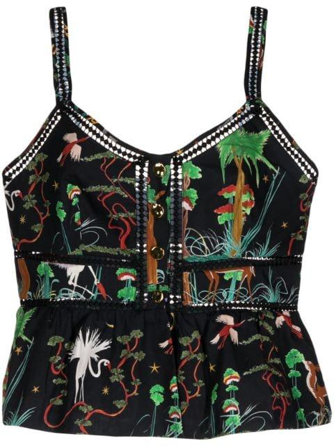 graphic-print sleeveless top by HAYLEY MENZIES