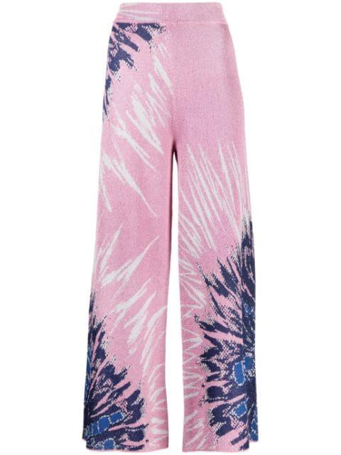metallic tie-dye jacquard knit culottes by HAYLEY MENZIES
