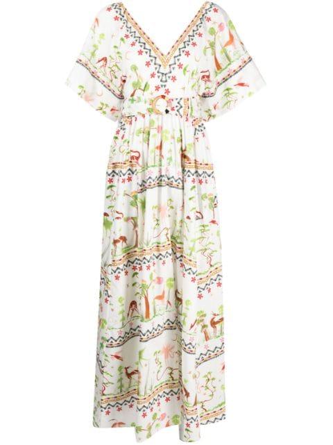 printed organic-cotton maxi dress by HAYLEY MENZIES
