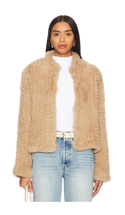 HEARTLOOM Keris Faux Fur Jacket in Beige by HEARTLOOM