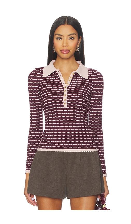 HEARTLOOM Mel Top in Burgundy by HEARTLOOM