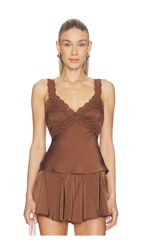 HEARTLOOM Nelis Cami in Brown by HEARTLOOM