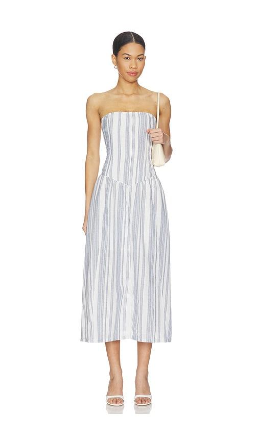HEARTLOOM Ronan Dress in White,Navy by HEARTLOOM