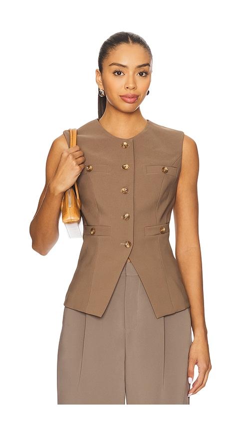 HEARTLOOM Roxanna Vest in Brown by HEARTLOOM