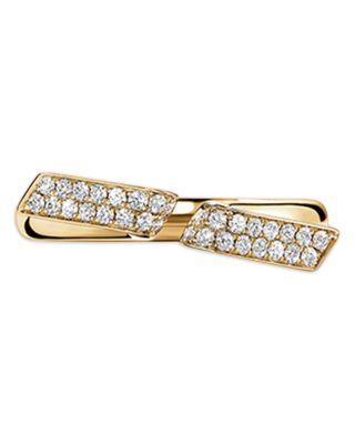 18K Yellow Gold Inside/Out Diamond  Flip Cuff Ring by HEARTS ON FIRE