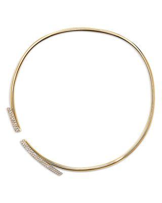 18K Yellow Gold Inside Out Diamond Flip Hinged Choker Necklace by HEARTS ON FIRE