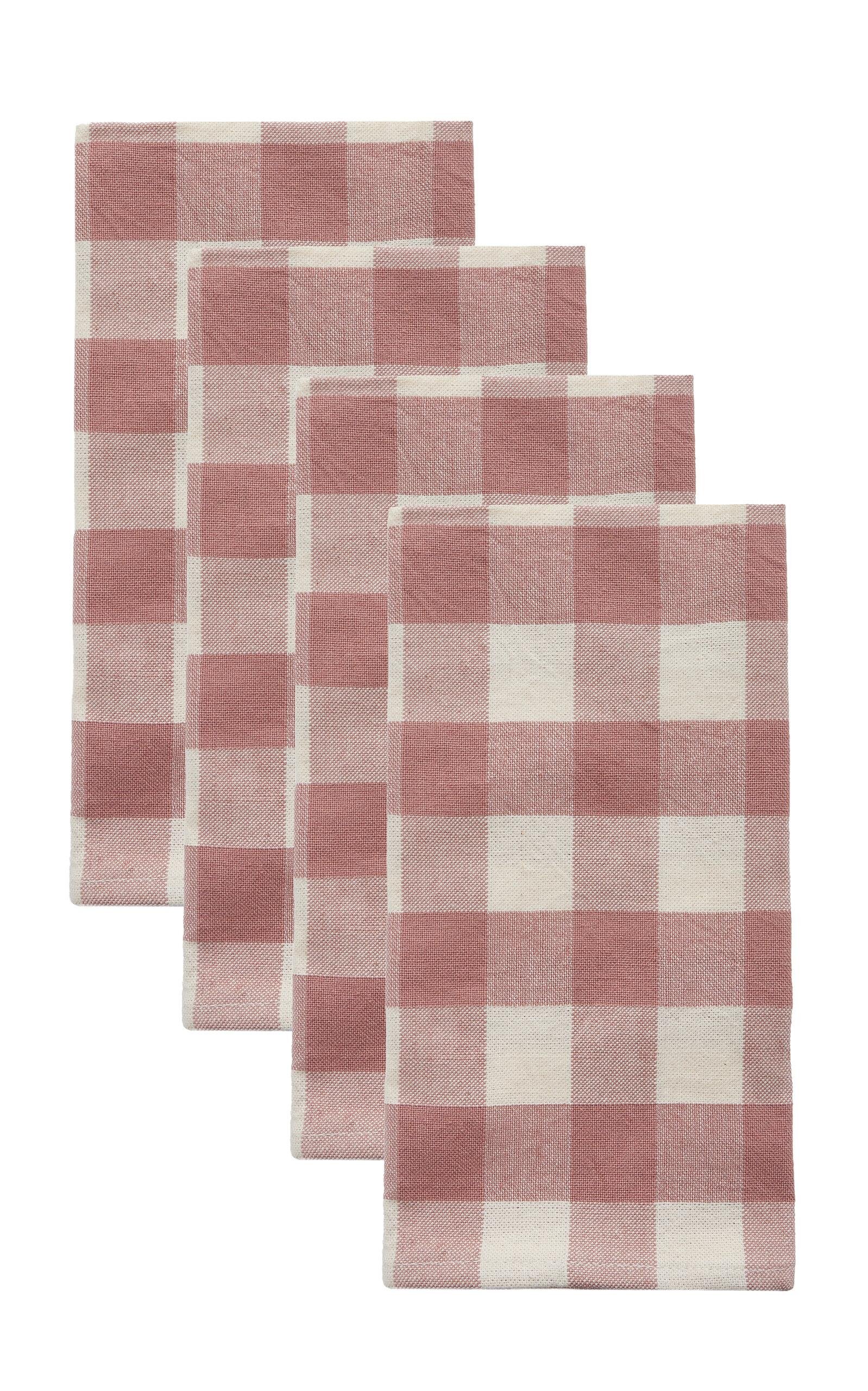 Heather Taylor Home - Set-of-Four Cotton-Gingham Napkins - Pink - Moda Operandi by HEATHER TAYLOR HOME