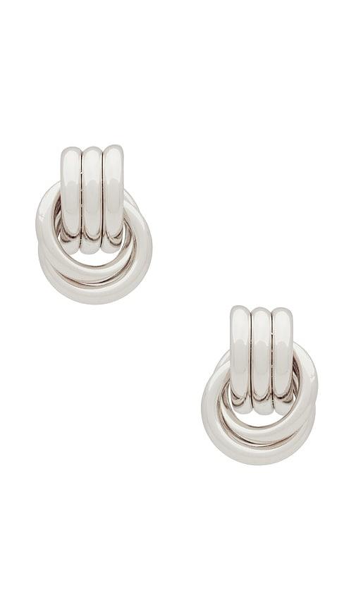 Heaven Mayhem Baby Knot Earrings in Metallic Silver by HEAVEN MAYHEM