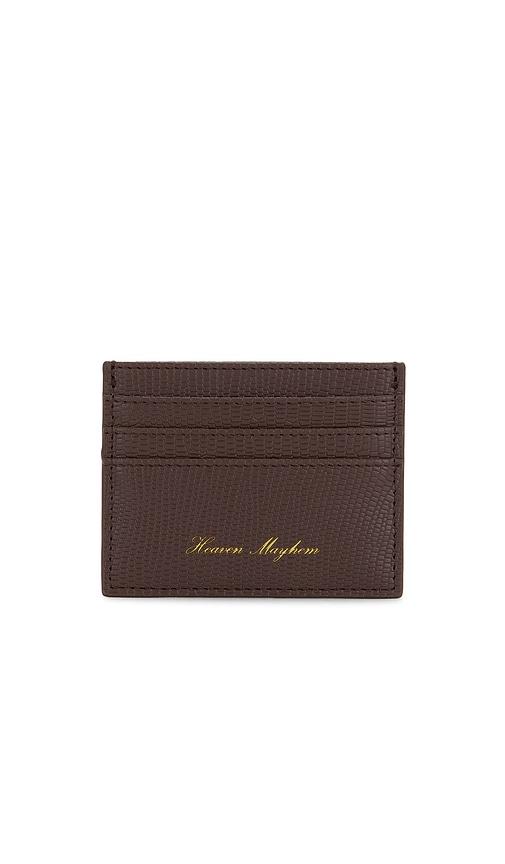 Heaven Mayhem Cardholder in Brown by HEAVEN MAYHEM