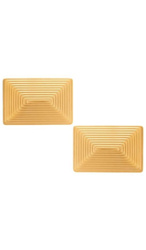 Heaven Mayhem Celeste Earrings in Metallic Gold by HEAVEN MAYHEM