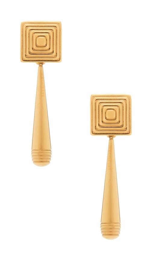 Heaven Mayhem Iris Earrings in Metallic Gold by HEAVEN MAYHEM