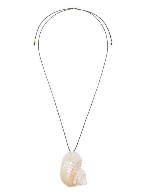 Sea shell-pendant necklace by HEAVEN MAYHEM