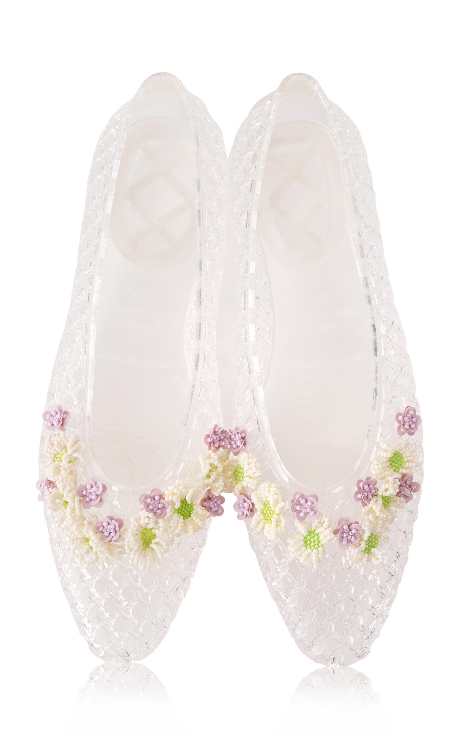 HEAVENLY JELLY Flora Embellished Jelly Shoes - Moda Operandi by HEAVENLY JELLY