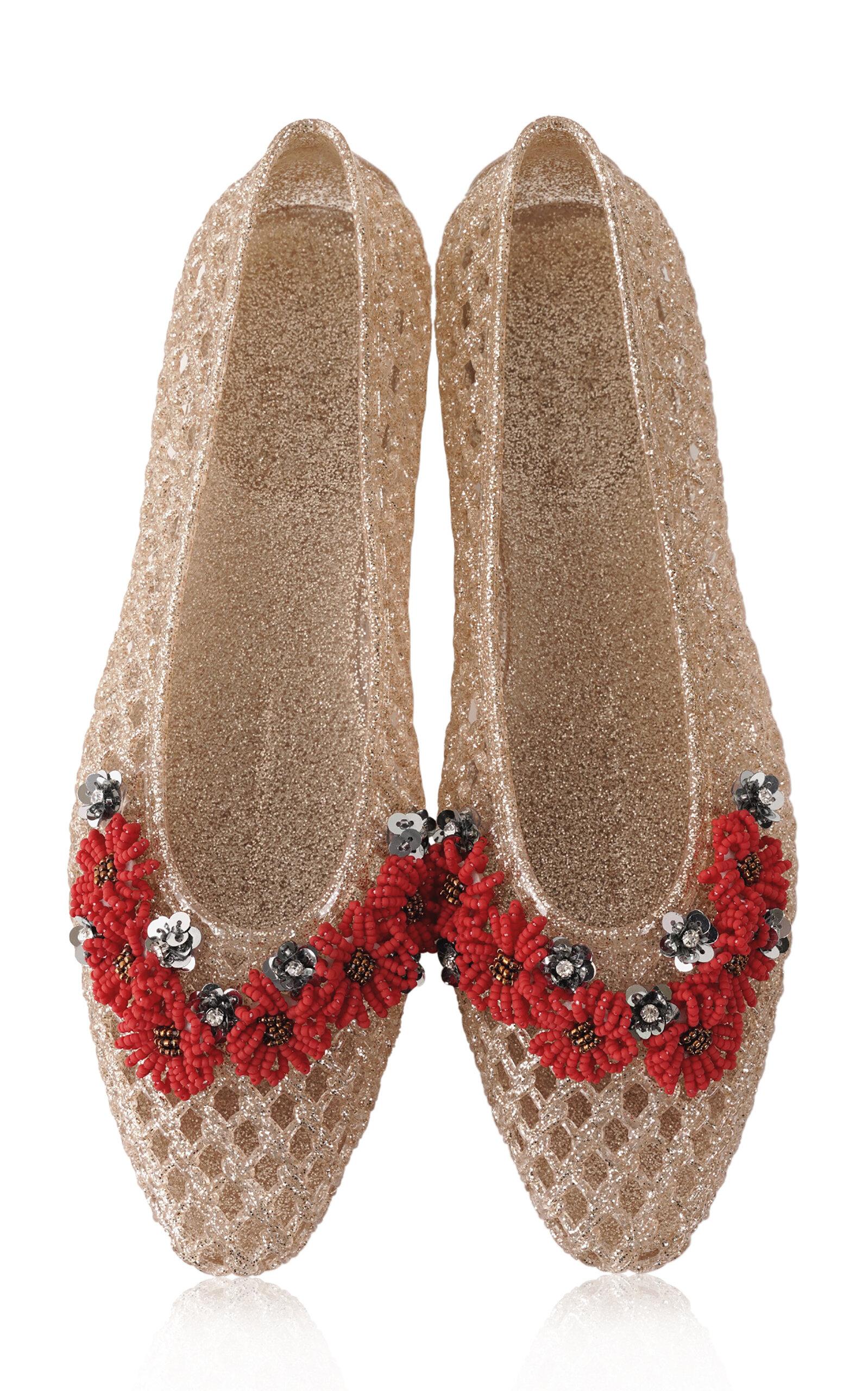 HEAVENLY JELLY Flora Embellished Jelly Shoes - Moda Operandi by HEAVENLY JELLY