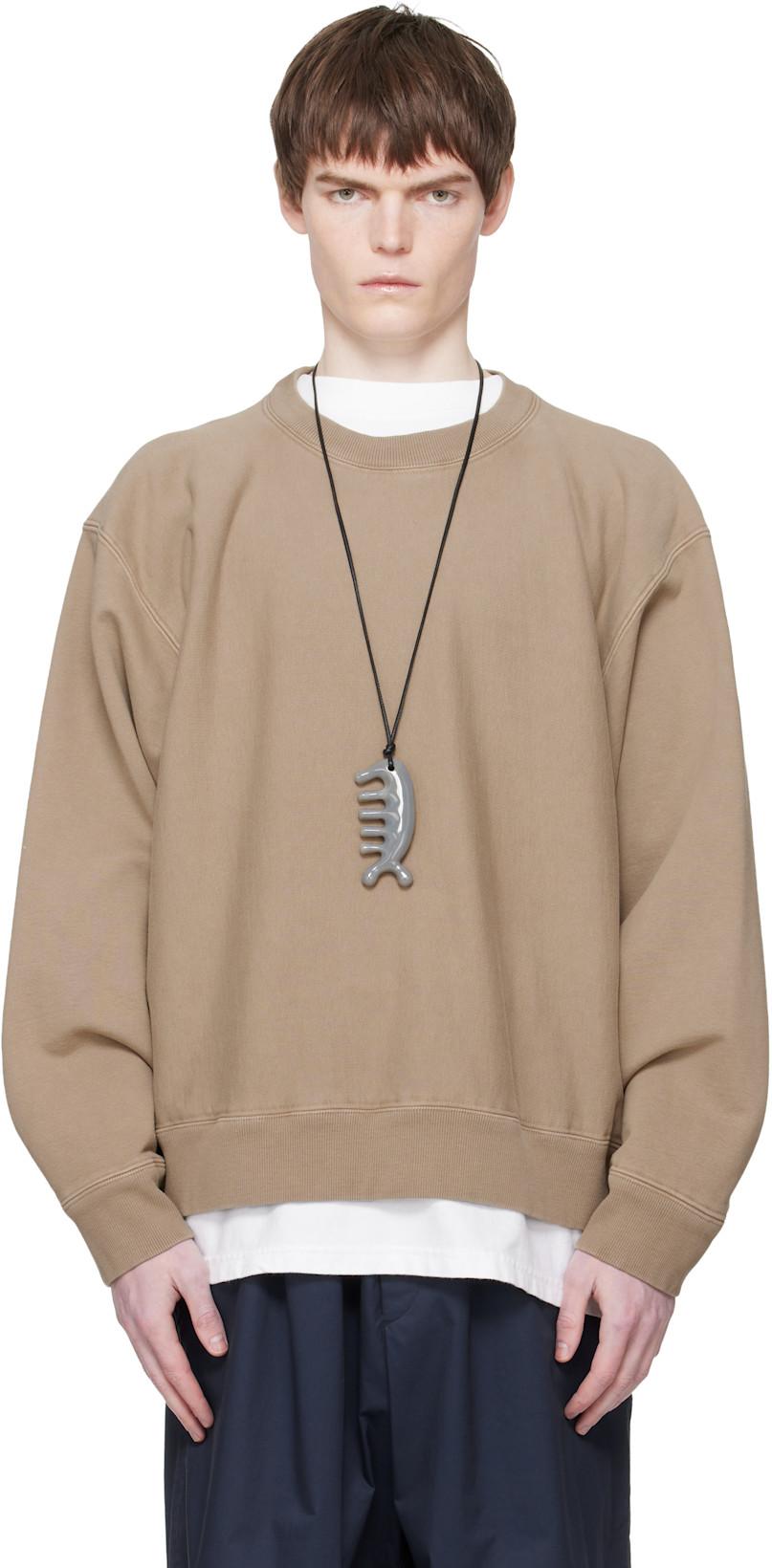 Brown Embroidered-Logo Sweatshirt by HED MAYNER