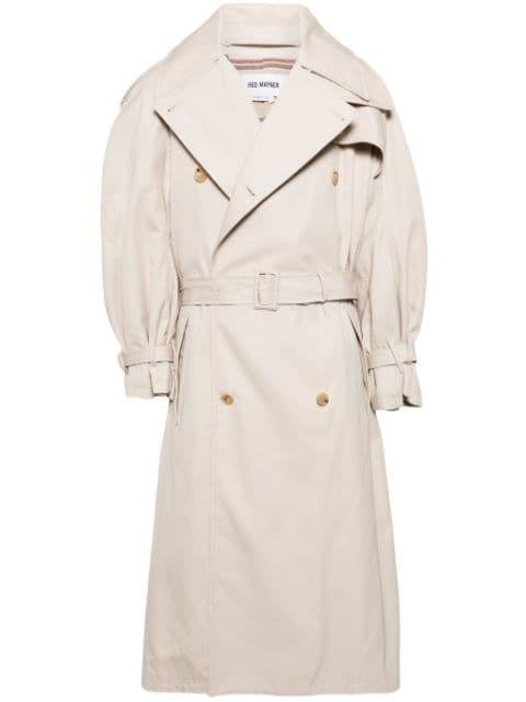 belted trench coat by HED MAYNER
