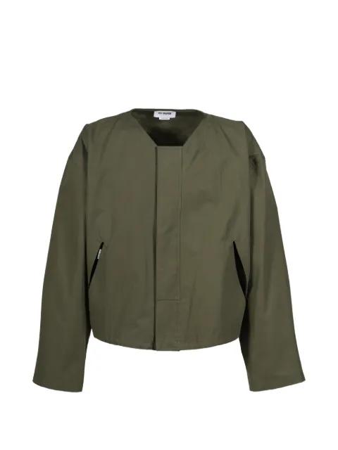 collared cutwork jacket by HED MAYNER