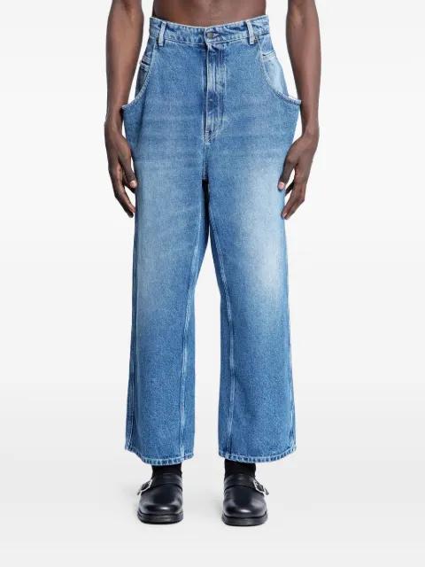 draped five-pocket jeans by HED MAYNER