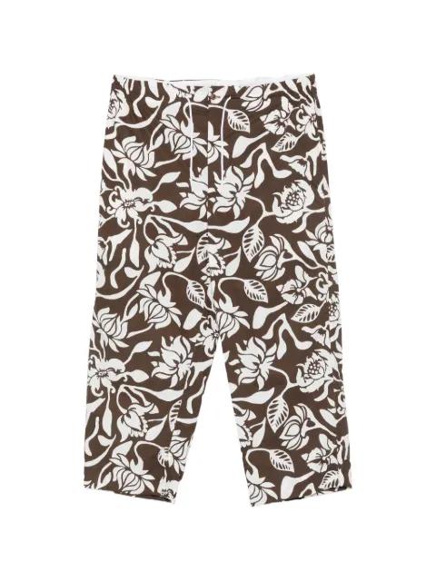 floral-print drawstring trousers by HED MAYNER