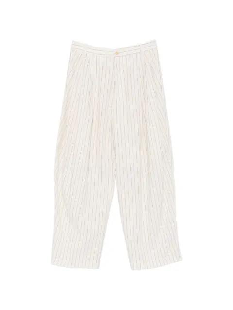 pinstripe-pattern pleated trousers by HED MAYNER