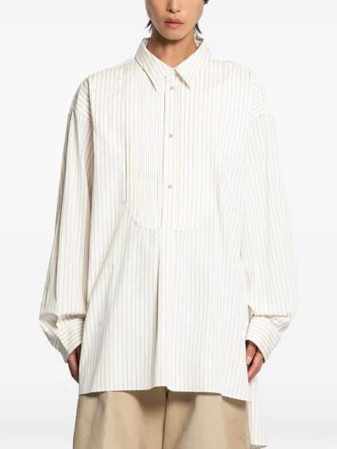 pinstriped bib shirt by HED MAYNER