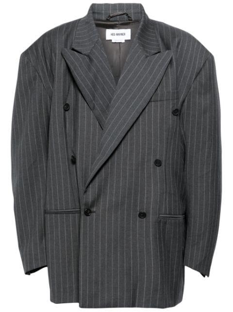 striped double-breasted blazer by HED MAYNER