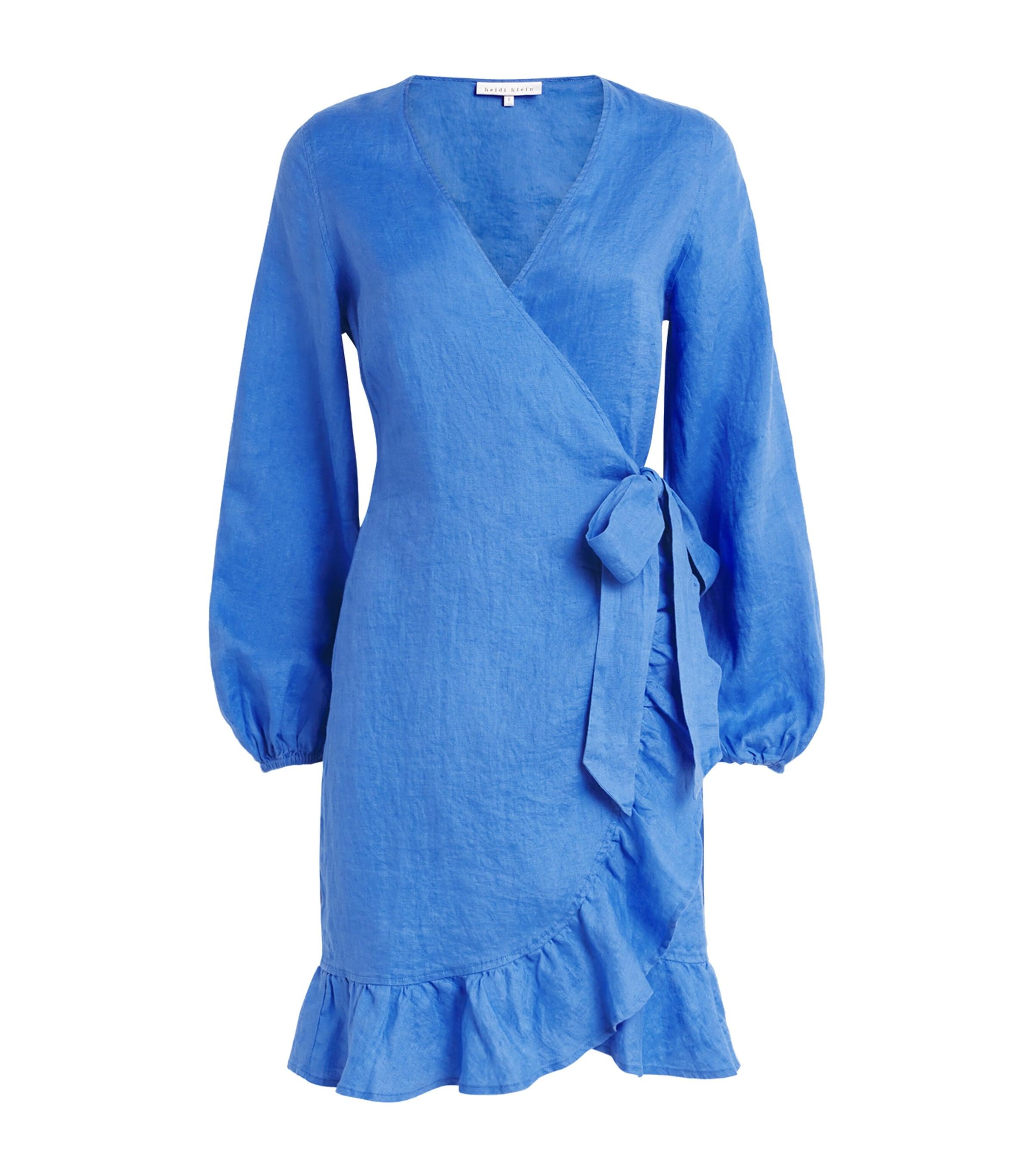 Heidi Klein Linen Skyros Mini Wrap Dress by HEIDI KLEIN