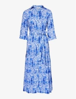 Lake Como floral-pattern woven maxi dress by HEIDI KLEIN