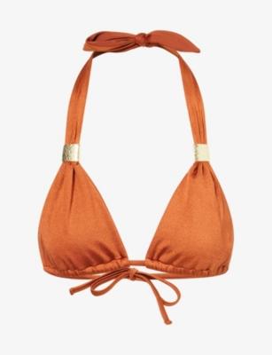 Slider Halter-Neck Bikini Top by HEIDI KLEIN