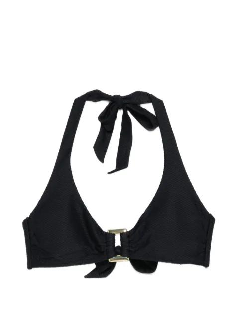 textured halterneck bikini top by HEIDI KLEIN