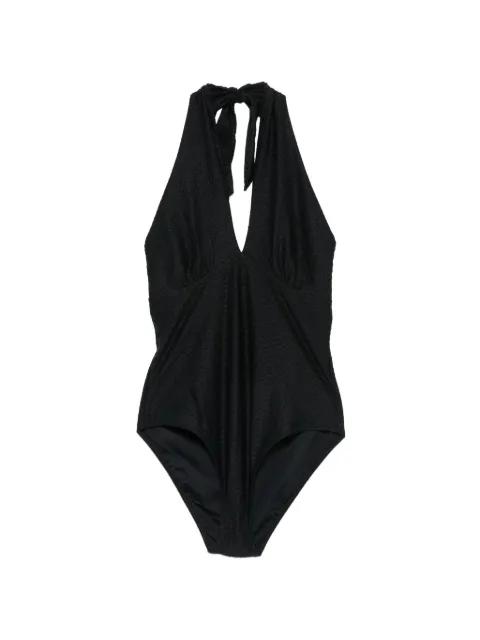 textured halterneck swimsuit by HEIDI KLEIN
