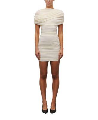 The Draped Shoulder Mini Dress by HEIRESS BEVERLY HILLS