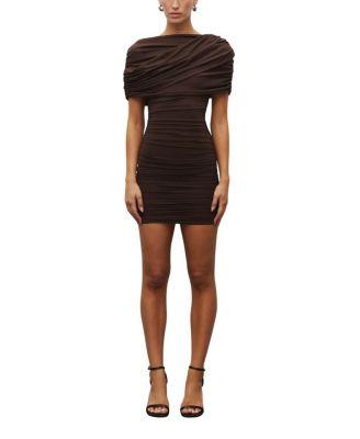 The Draped Shoulder Mini Dress by HEIRESS BEVERLY HILLS