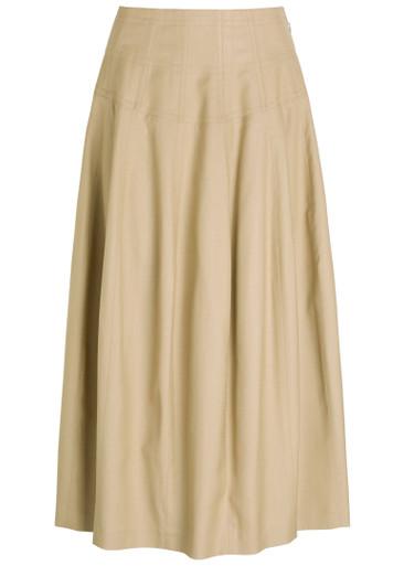 Estafenia silk tussah midi skirt by HEIRLOME