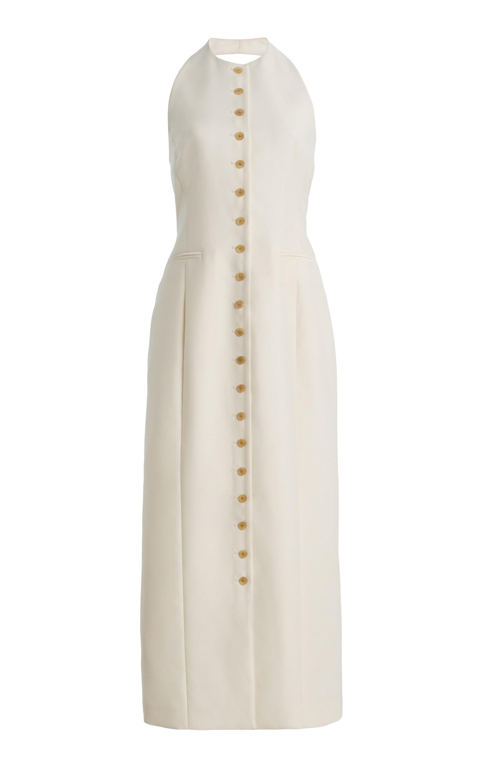 Heirlome Exclusive Sarah Wool-Silk Midi Halter Dress - Moda Operandi by HEIRLOME