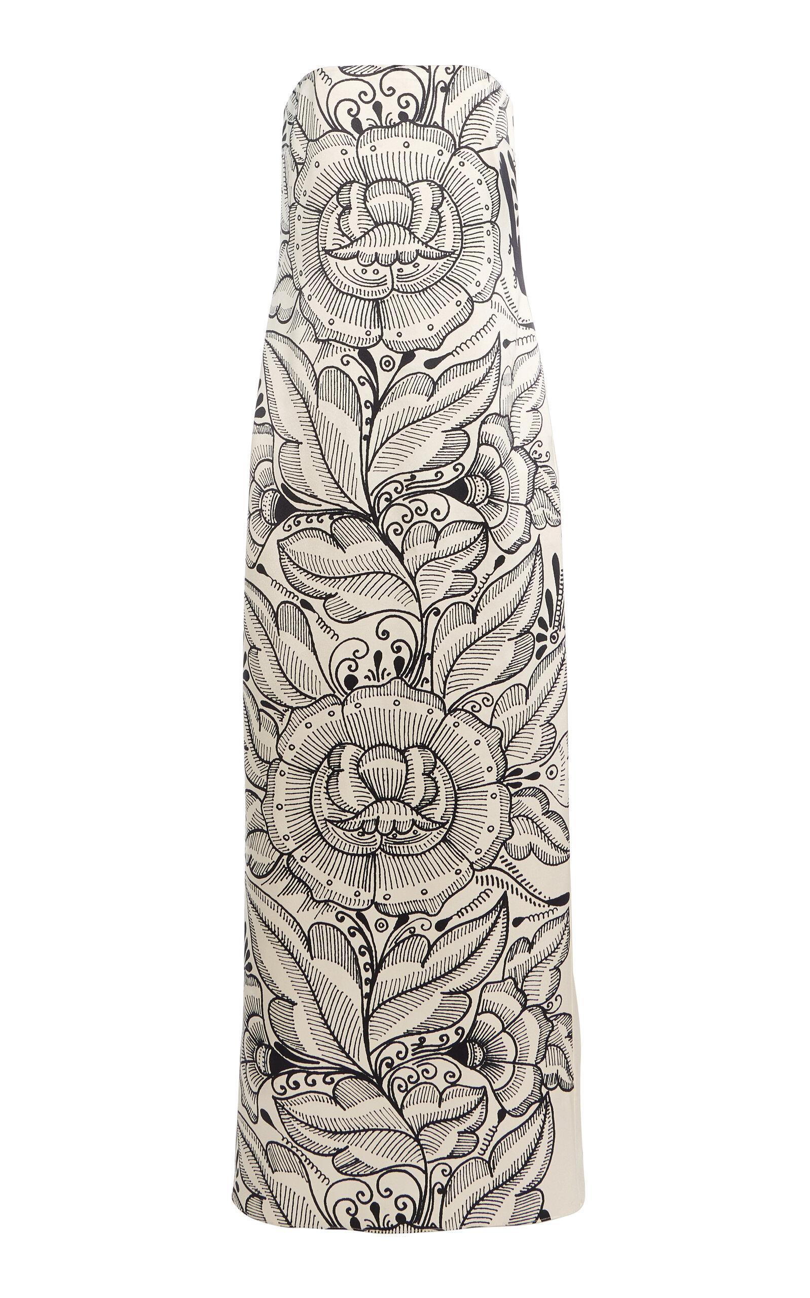 Heirlome x Rivera Exclusive Strapless Silk Maxi Dress - Moda Operandi by HEIRLOME